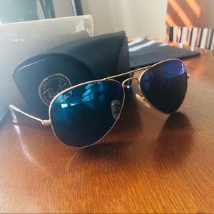 Polarized Blue/Gold Ray Ban Aviators